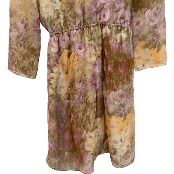 Lerario Beatriz silk chiffon watercolor dress - Picture 4 of 11